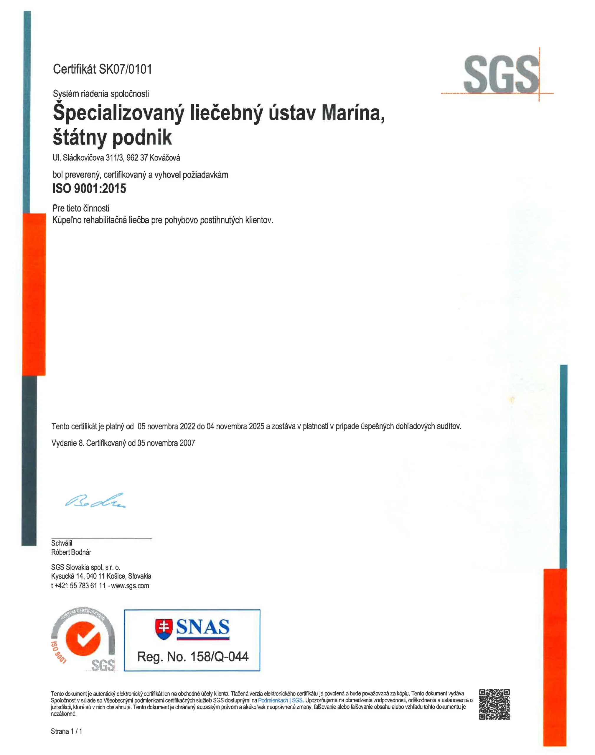 Certifikát ISO