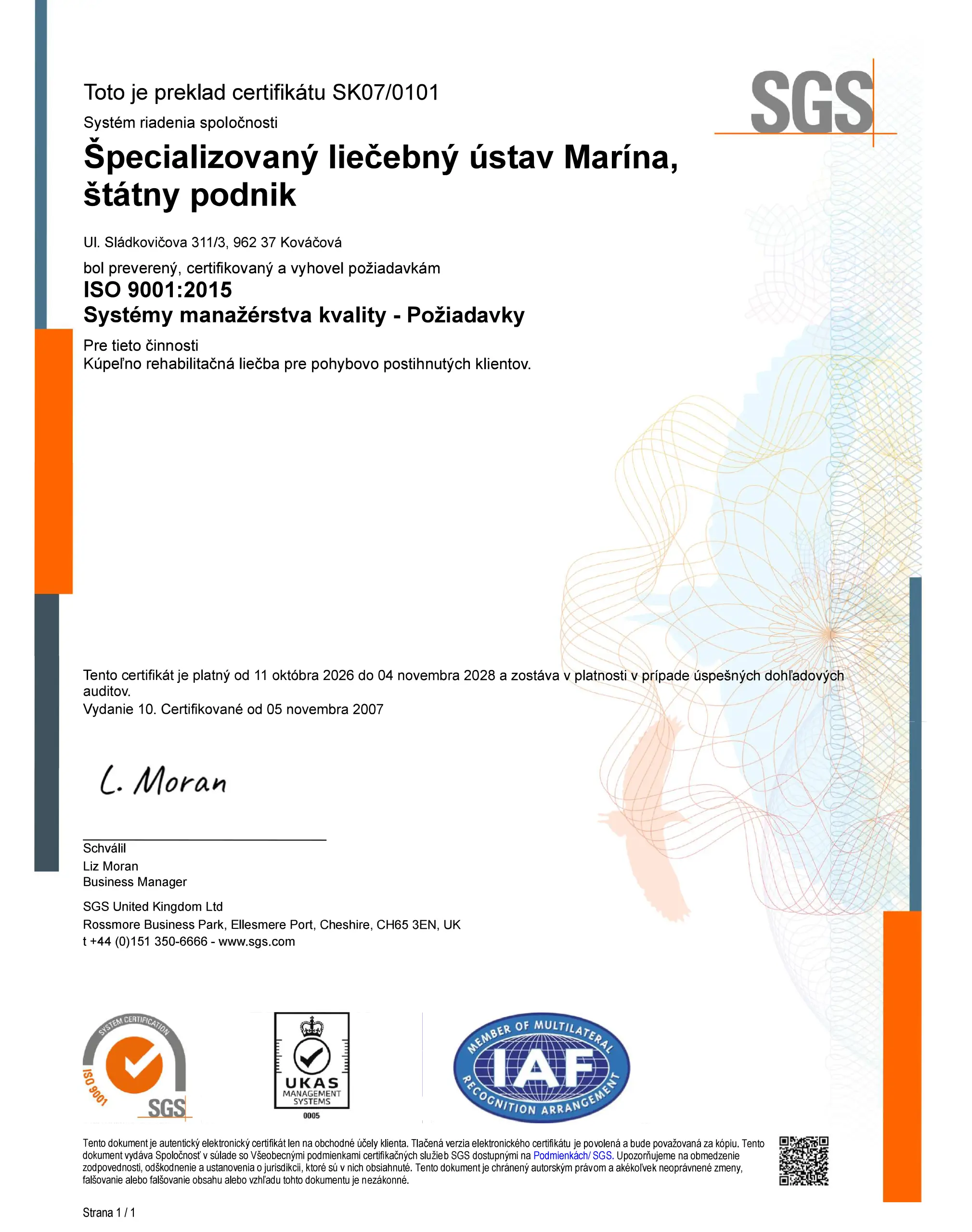 Certifikat ISO 2028new