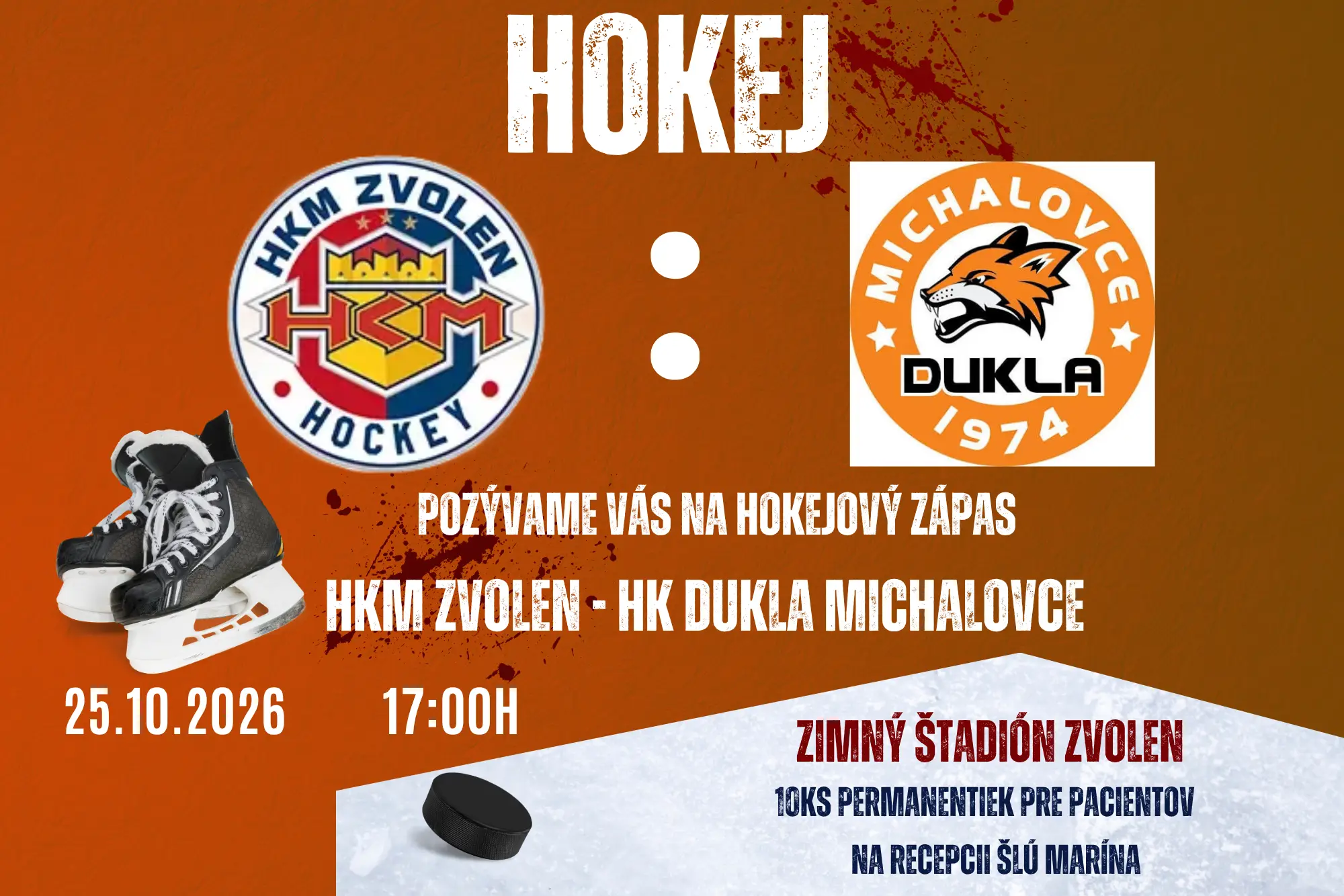Hokej HKM Zvolen vs HK Dukla Michalovce
