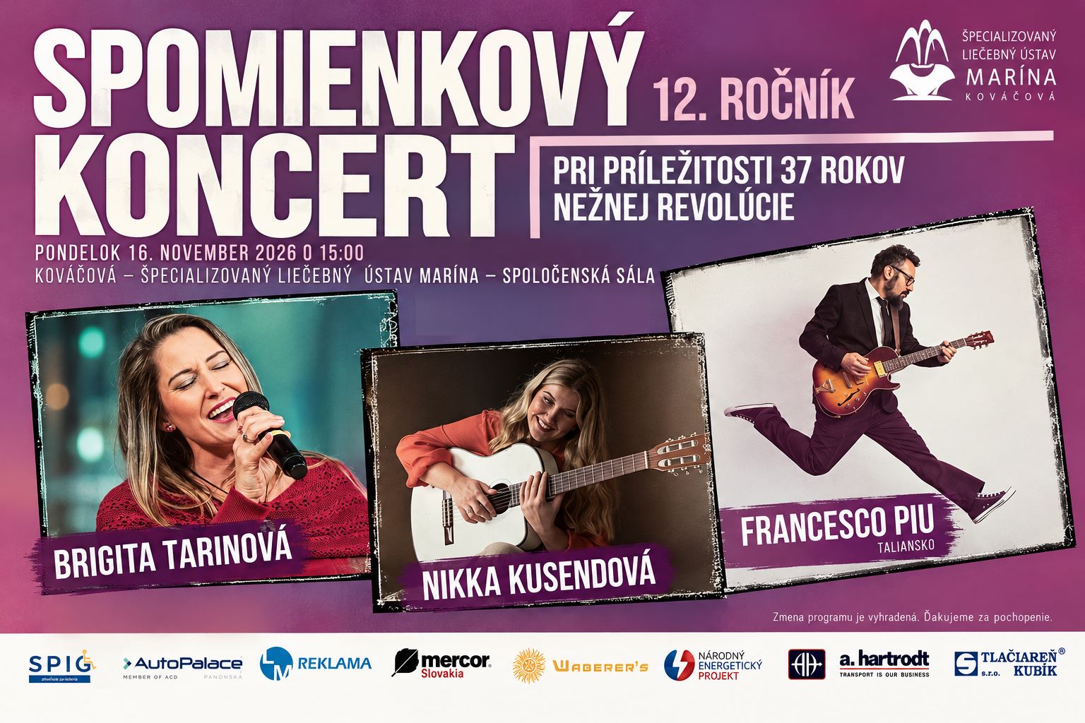 Spomienkový koncert web